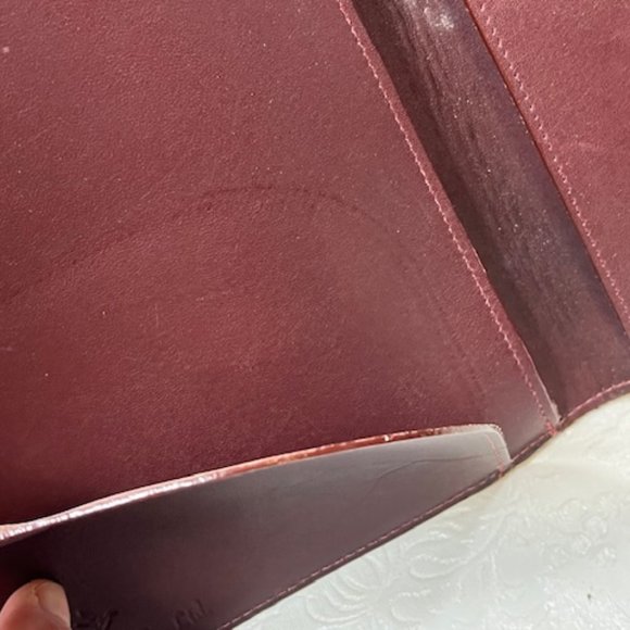 Warden-Brooks, Ltd Leather Burgundy Note Pad Small Book Cover Binder 6.5"x7" - Picture 8 of 15